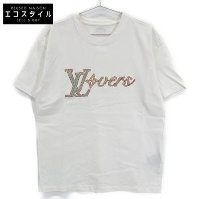 Louis Vuitton 2012 HRY29W LVLovers Вышитая футболка топы M белый б/у