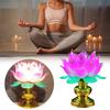 Pink Lotus Lamp Exquisite Temple Decoration Creative Worship Lamp  Worship