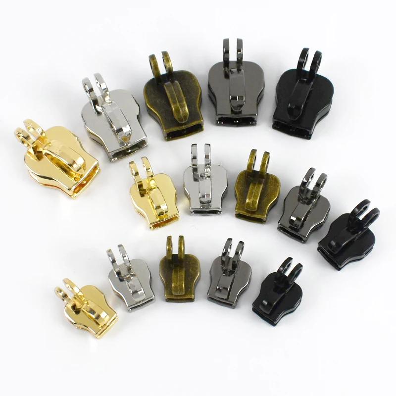 2/5/10 пар 5# 8# 10# Блокируемые нейлоновые слайдеры для молнии Двойное отверстие Безопасная блокировка молнии для багажа Застежка-пуллер Ремонтный аксессуар