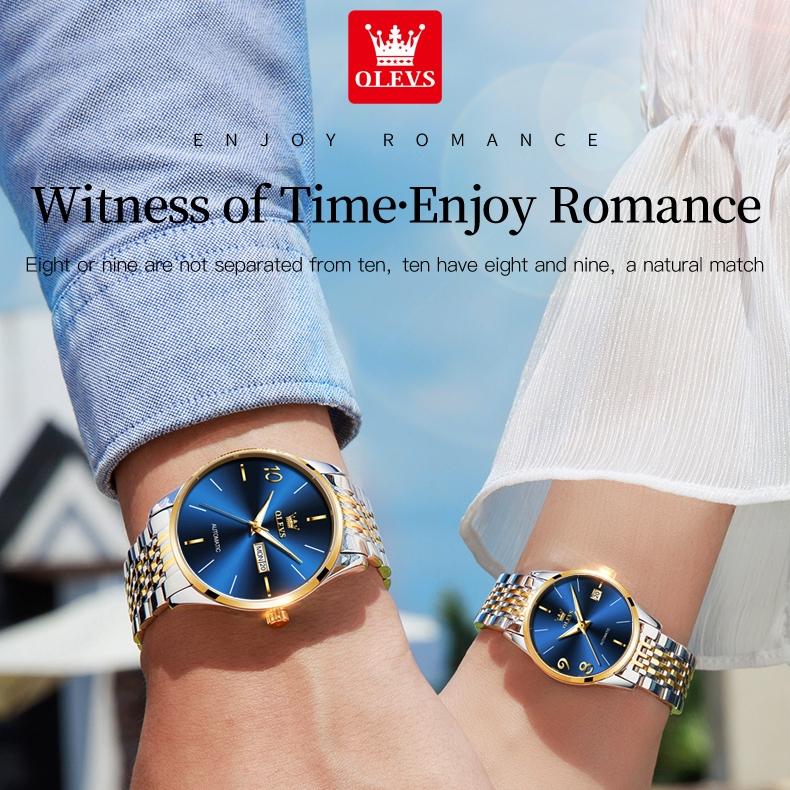 OLEVS Часы Автоматические механические часы Мужские водонепроницаемые часы для пар Светящиеся в темноте часы для пар