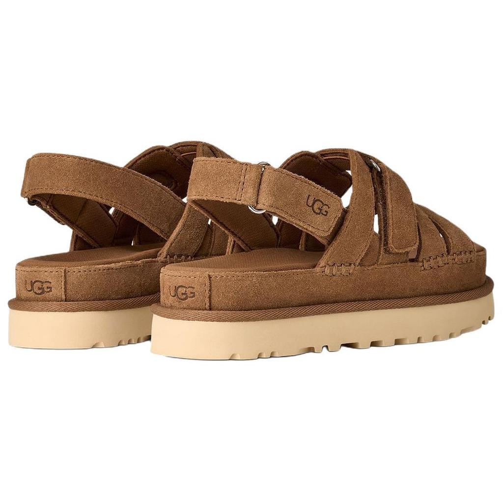 UGG Золотые Семейные Сандалии на Одной Лямке Женские Каштановые 1175122-CHE