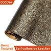 Retro Embossed Faux Leather Fabric Self Adhesive Sheet Swirls Pattern Synthetic Leather Repair Patch for Car Interior Seat Sofa