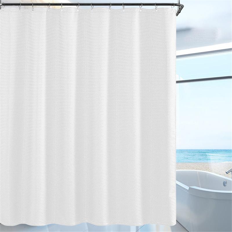 Чистый цвет водонепроницаемая занавеска для душа в ванной комнате устойчивая к плесени утолщенная полиэстеровая занавеска для ванной домашний декор