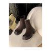 Autumn Socks Boots Women's Boots Fashion Round Toe Ankle Boots  Winter Black Comfortable Thick Sole