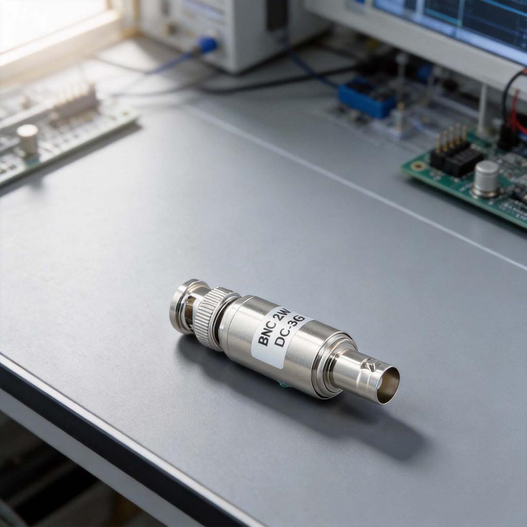 BNC Male to Female RF Fixed Attenuator 2W 3dB with 50 Ohm Impedance and Wide Frequency Range from DC up to 3GHz