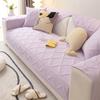 Чехол для дивана из хлопчатобумажной ткани фиолетового цвета во французском стиле, универсальные нескользящие подушки для дивана Four Seasons, современная однотонная подушка для дивана