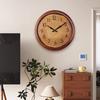 Household Wood Grain Wall Clock Silent Style Living Room Study Decoration Clock Precision Quartz Wall Clock