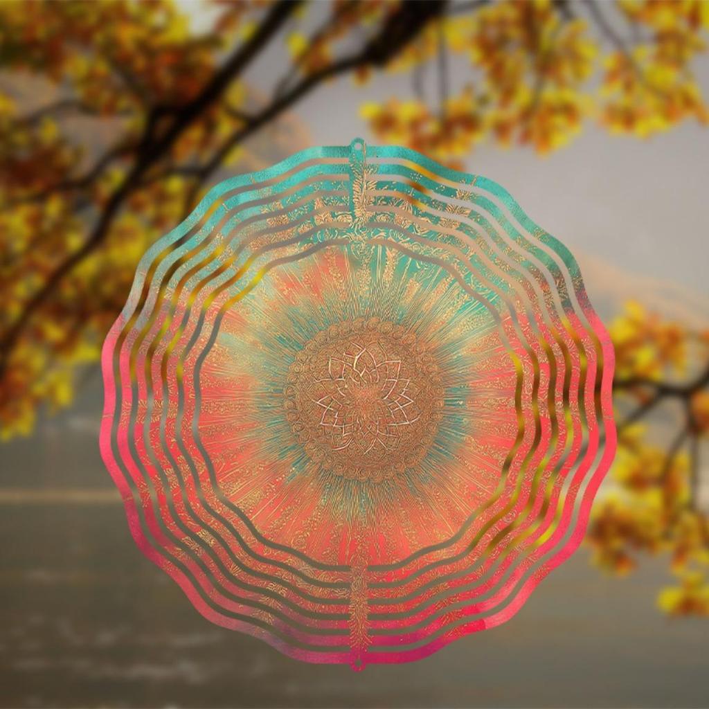 10-дюймовый подвесной ветряной спиннер с крючком, вращающимся на 360 градусов, динамичный художественный дизайн для декора сада, балкона, элегантная идея для подарка