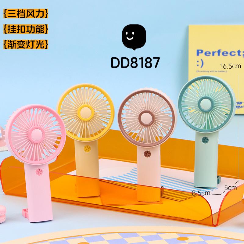 Small Fan with 3 Speed Settings Strong Airflow Low Noise USB Rechargeable Battery Operated Pocket Fan