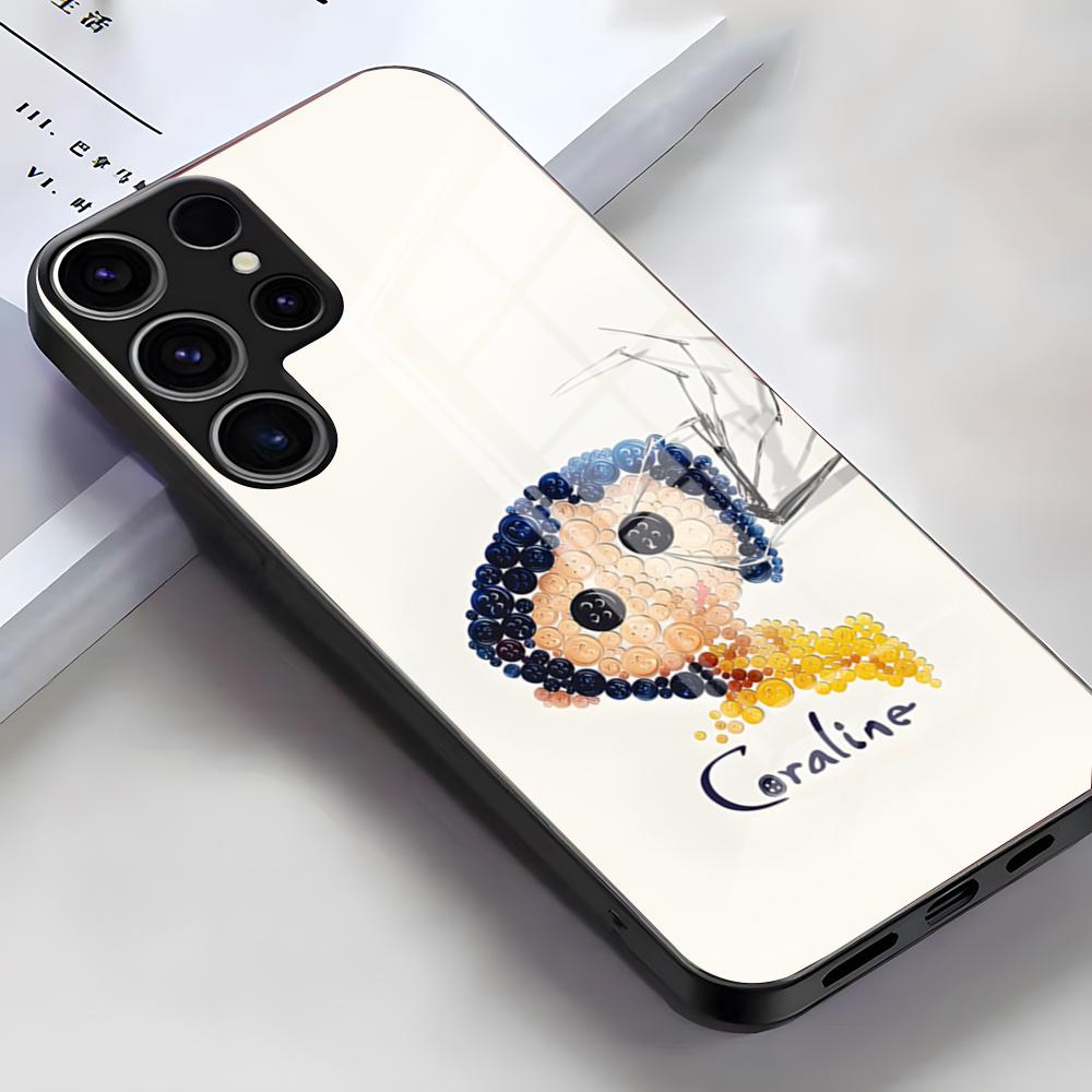 Anime Hot C-Coraline Phone Case For Samsung S26 S25 Edge Ultra S23 S22 S21 S20 Ultra Plus S24 Fe A54 A53 A25 Glass Cover
