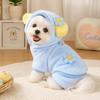Soft Warm Dog Winter Coat Cute Flower Stuffed Pet Apparel New Cat Jumpsuit  For Dogs Cats