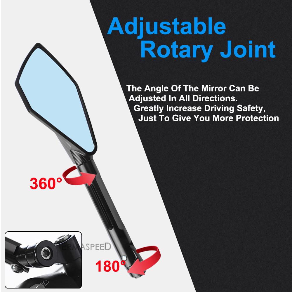 6/8/10 мм мотоциклетные зеркала заднего вида с ЧПУ, алюминиевые боковые зеркала на руль для мотоцикла Z900 Z800 Z750 Z1000 Chopper