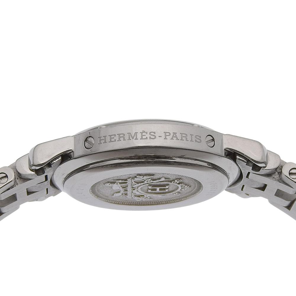 HERMES Clipper Watches CL4.210 grayDial Stainless Steel Quartz Analog display Women Used