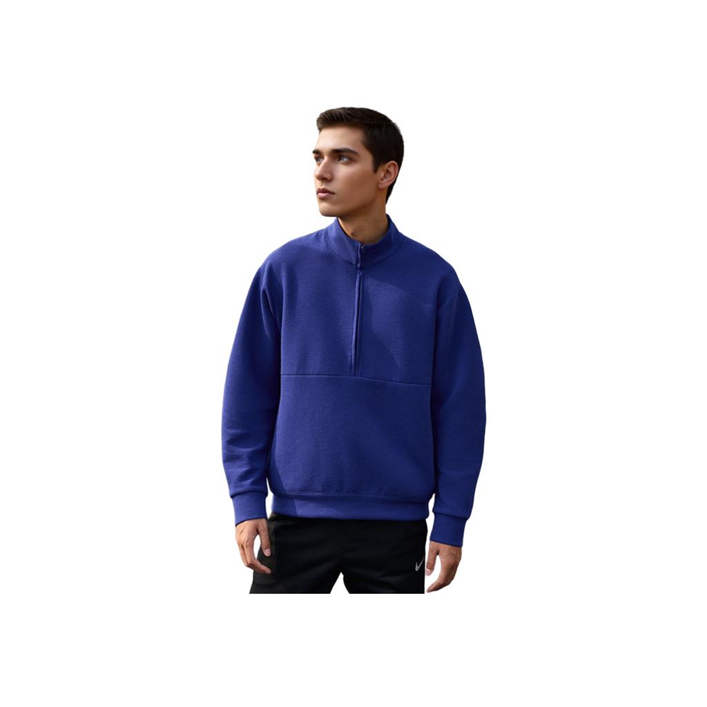 Nike Dri-Fit Невероятно Мягкая Серия 24.7 Быстросохнущий Вязаный Свитшот с Воротником-стойкой Мужской свитшот Насыщенно-темно-синий Космический синий HQ6954455