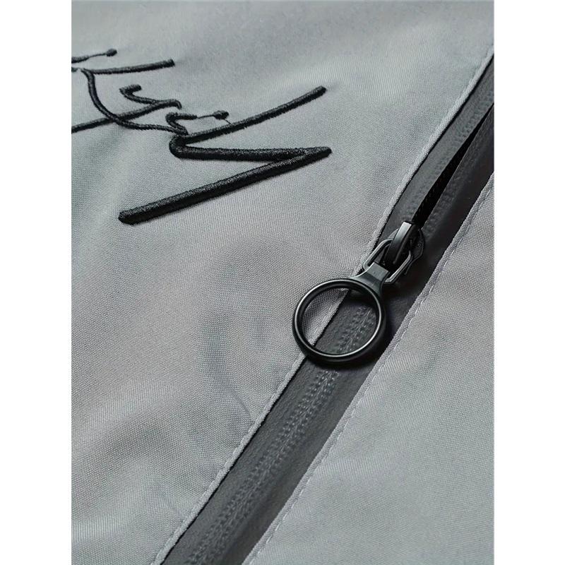 Весенне-осенняя куртка мужская куртка стоячий воротник вышивка бейсбольная одежда