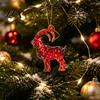 Lightweight Holiday Hanging Ornament Goat Christmas Tree Ornaments, Decorative 2D Flat Acrylic Party Decor Pendant for Home Decor, Festive Decorations
