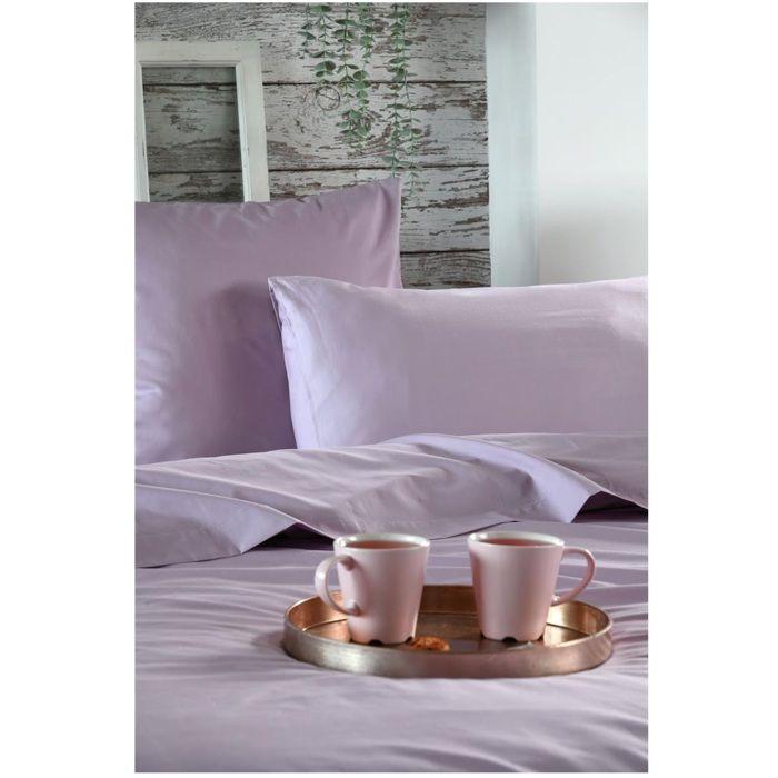 Taie d'oreiller - Elysee - Percale de coton - 63 x 63 cm - Violet