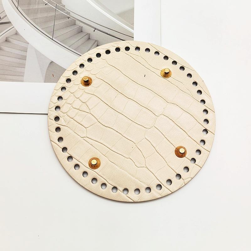 Круглое Овальное Дно Сумки из Искусственной Кожи с Отверстиями для DIY Домашнего Декора Ручной Работы Вязаная Сумка Крючком Дно Сумки Аксессуары