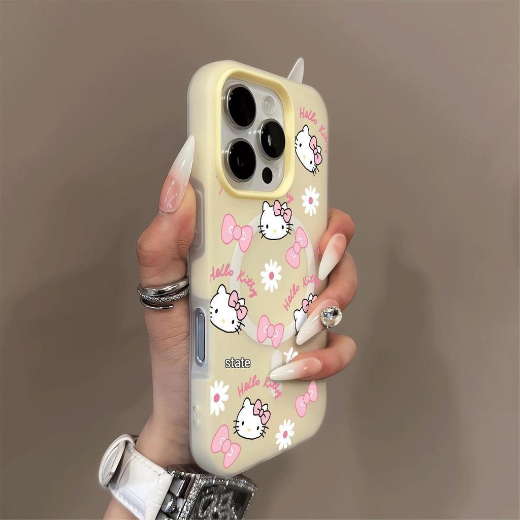 Мультяшный Бантик КТ Кошка Чехол для iPhone 17pro Max до 15Pro