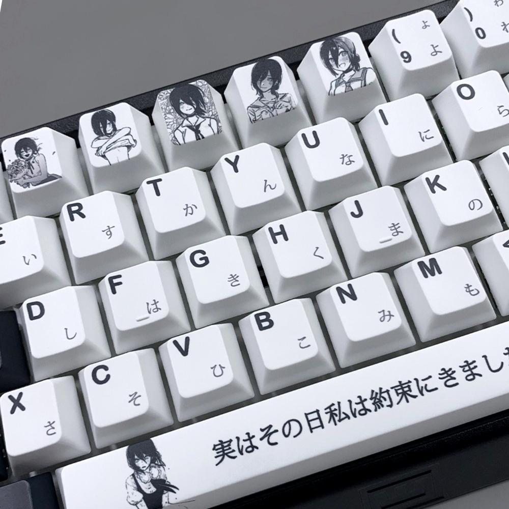 106 клавиш, японские кейкапы в тематике аниме Resser, PBT, профиль Cherry для Cherry MX 61 68 86 Mega Lion Wooting Механической клавиатуры