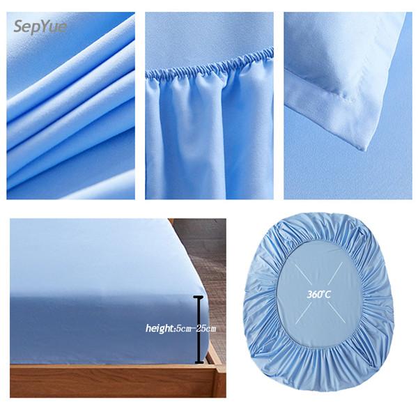 3 шт., высококачественная простыня на подкладке, мягкая, приятная для кожи простыня с эластичной лентой, однотонный прочный наматрасник для дома с 2 наволочками