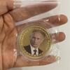 Памятный значок президента, посеребренный, позолоченный, цветной, рельефный, металлический, коллекционная монета