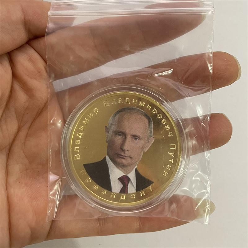 Памятный значок президента, посеребренный, позолоченный, цветной, рельефный, металлический, коллекционная монета