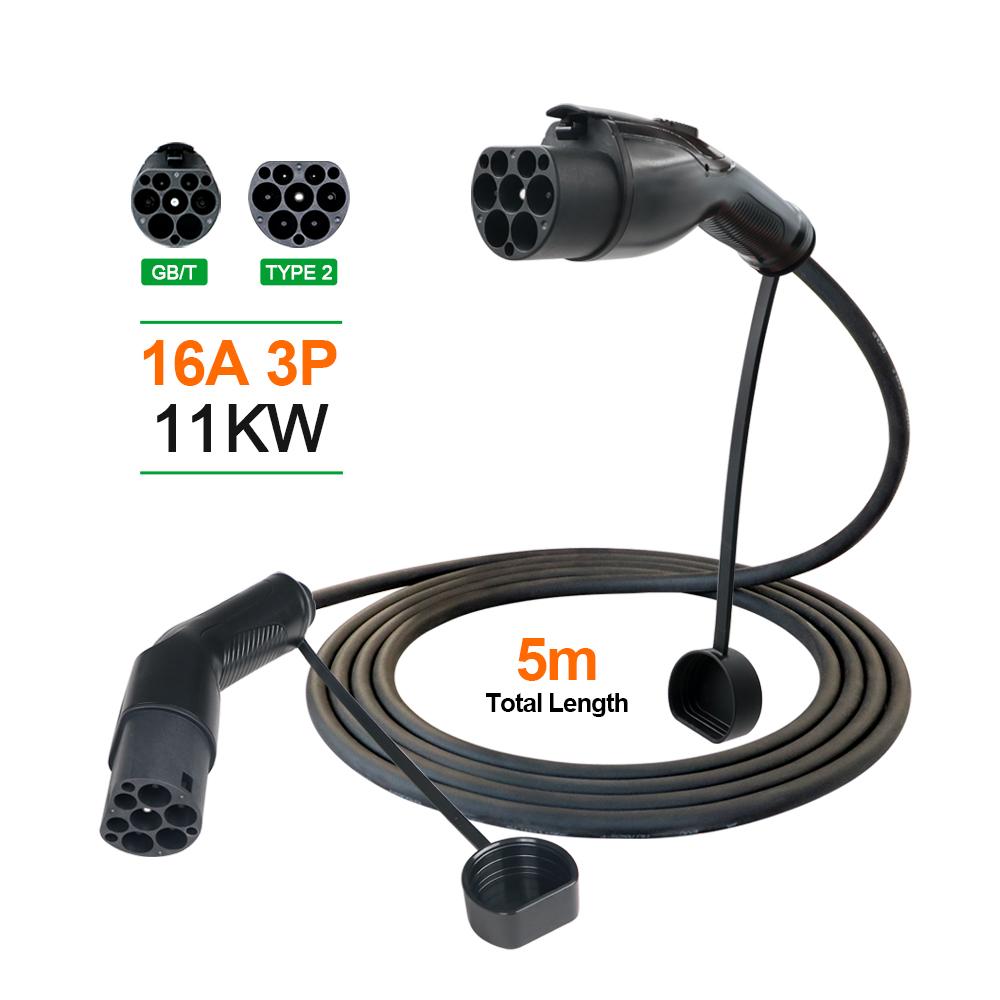 Isigma 3.6KW Type 2 to GBT EV Car Charging Cable 32A 22KW Three Phase 7KW Electric Vehicle Cord for Car Charger Station
