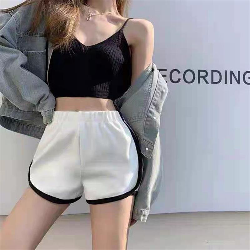 Женские шорты для фитнеса и бега А-силуэта с высокой посадкой - Большой размер, Свободный крой, Повседневный летний стиль