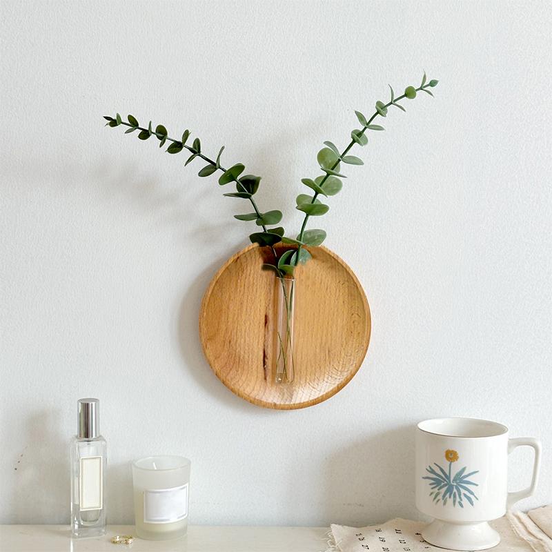 1 шт. Настенное украшение для спальни, твердая древесина, домашний декор, деревянные вазы, креативные, доступно несколько вариантов