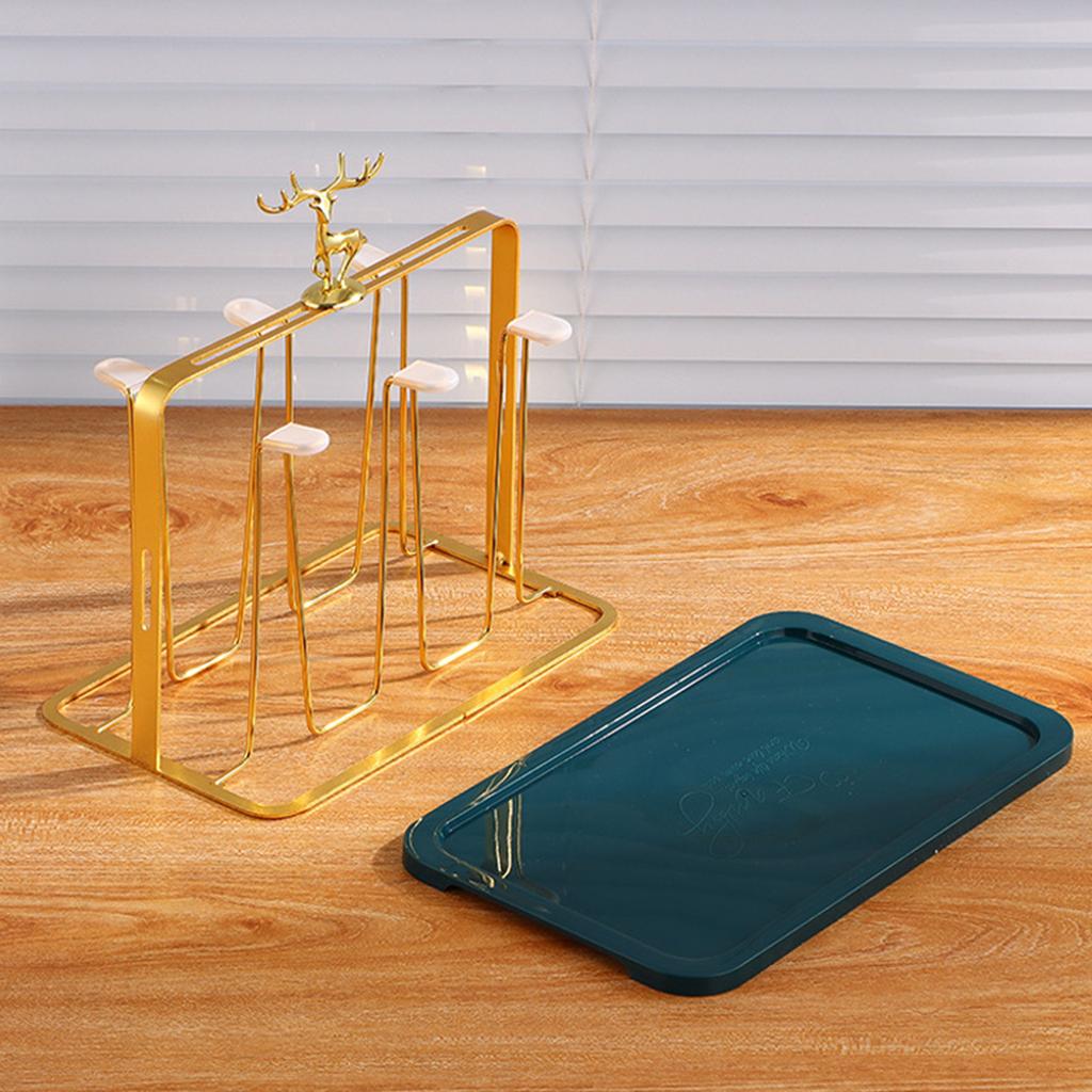 Модные Дизайны Стеклянный Держатель для Чашек с Дренажем Функциональный для Организации Дома, Кухни и Столовой