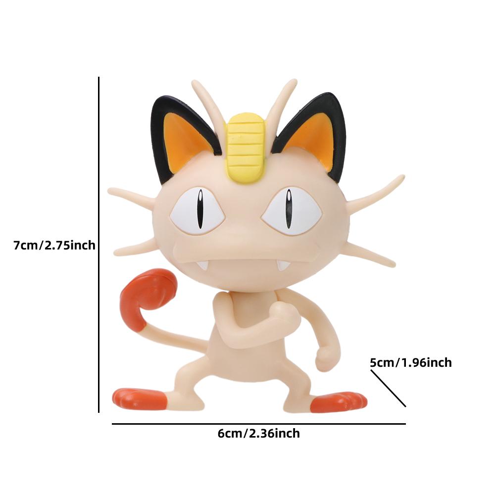 2-3inch Pokemon PVC Action Figure Pikachu Charmander Eevee Figures Dolls Model Anime Collection Ornamental Toy Kid Birthday Gift