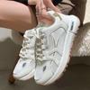 Простые дышащие кроссовки женские с толстой подошвой и увеличенным ростом 2024 года, новая модная повседневная универсальная обувь для женщин, осеннее время