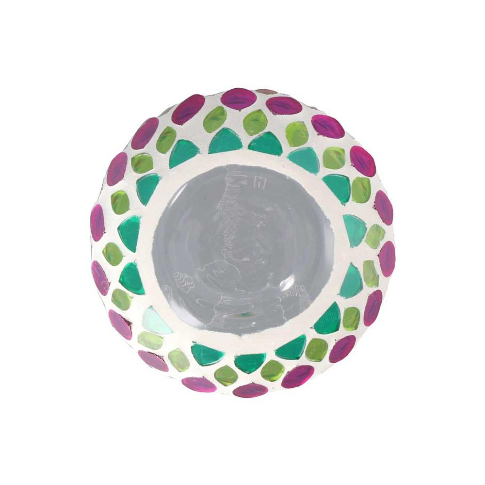 Mosaic Glass Tabletop Tea Light Centerpiece Candlestick Home Decor Candle Holder Candle Jar