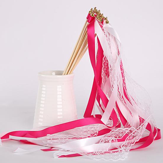 Fairy Wands Great Eco-friendly 8 Styles Wishes Wands Colorful Long Ribbon Fairy Stick Wands with Bells Streamer Sticks Birthday Gift