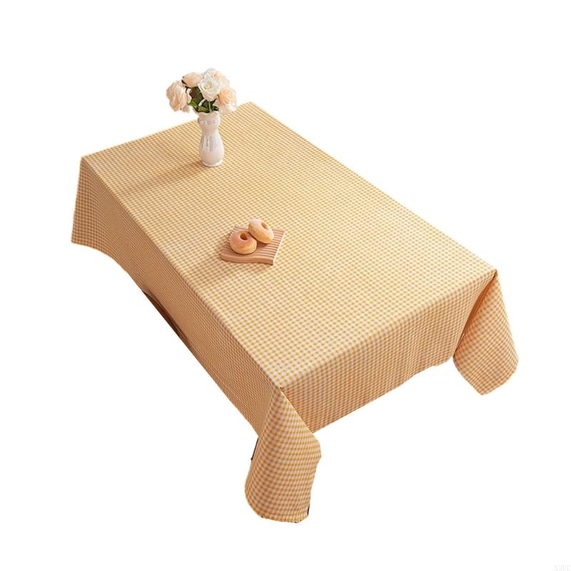 Decorationative Plaids Art Tablecloth Quick Drying Machine Washable Fit Most Tables Home Decoration X3UC