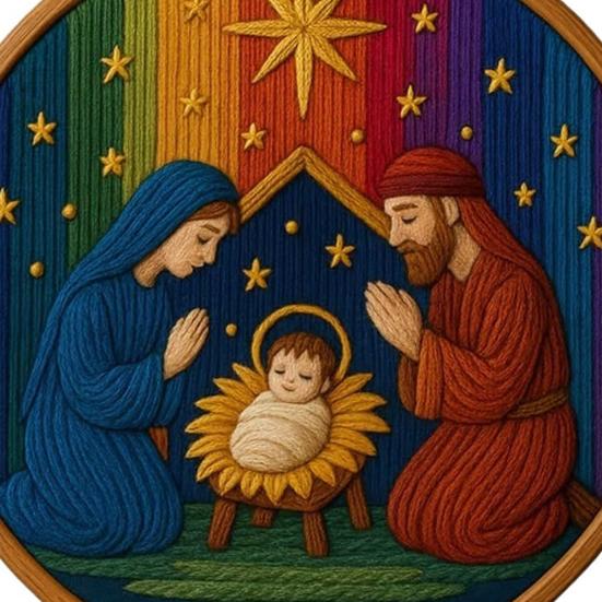 1/2 Набора DIY Набор для вышивания Рождества для взрослых начинающих Рождественская Священная История Напечатанный Вышивка крестом Набор для начинающих для ручной вышивки Подарок для энтузиастов DIY