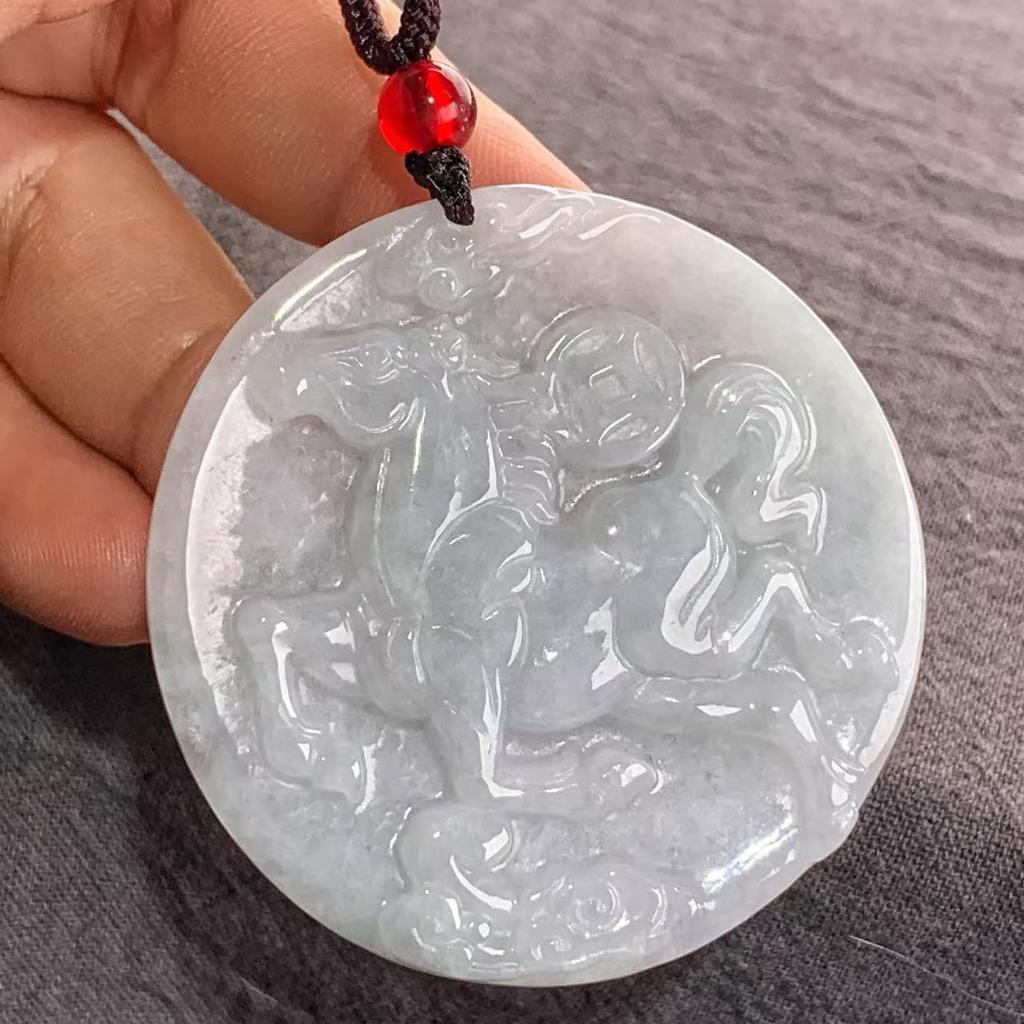 Burma A-Grade Natural Jade Leaf Pi Xiu Pendant