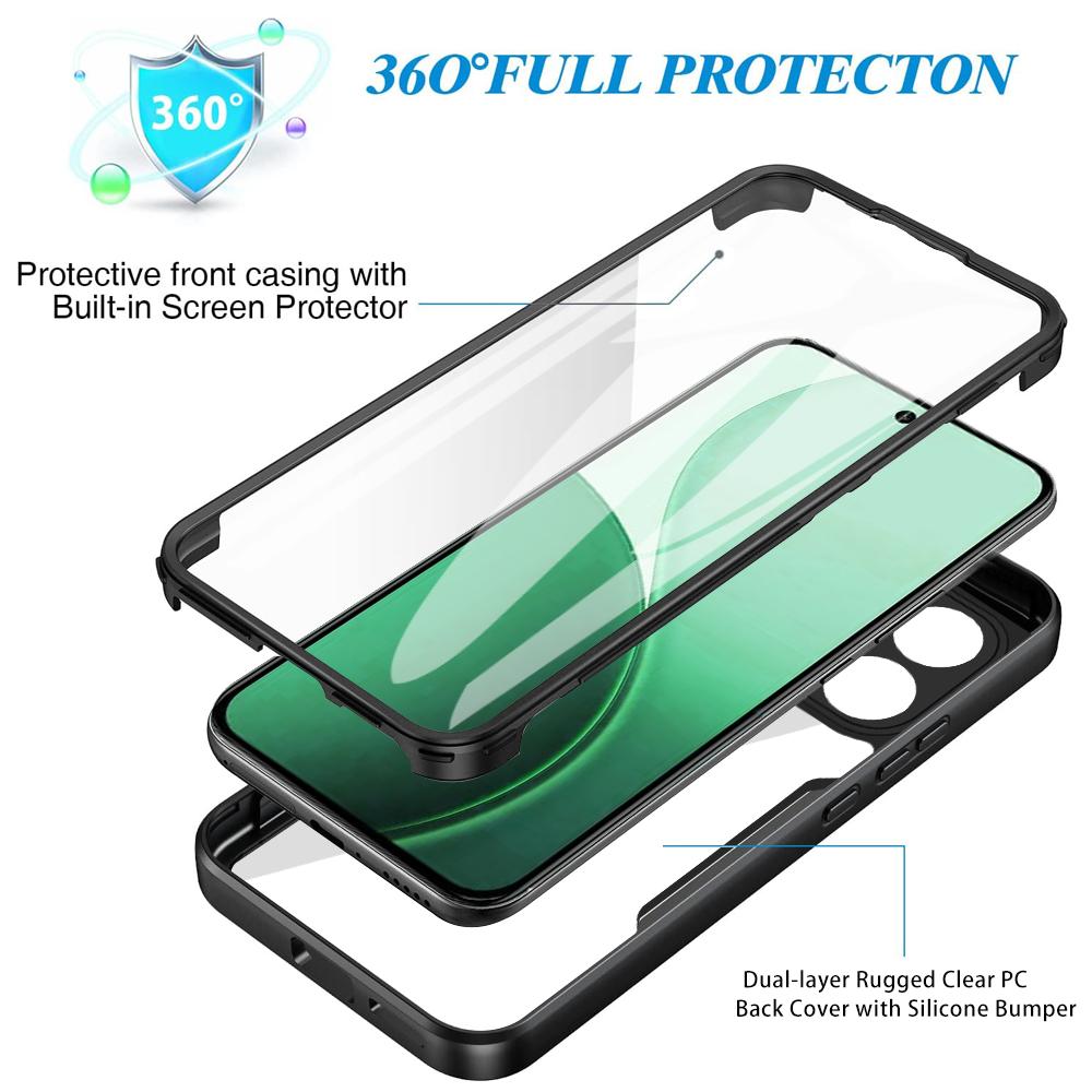 Чехол для OPPO Reno 14F 14 Pro Reno14 F 5G с защитой всего корпуса, противоударный, защитная крышка, защитное стекло, чехол