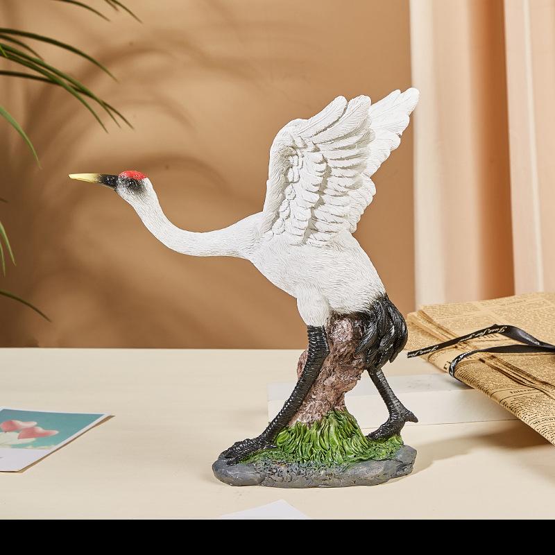 Уличная имитация смолы, украшение в виде крана, модель животного, скульптура, сад, бассейн, ландшафтный дизайн, декоративный реквизит