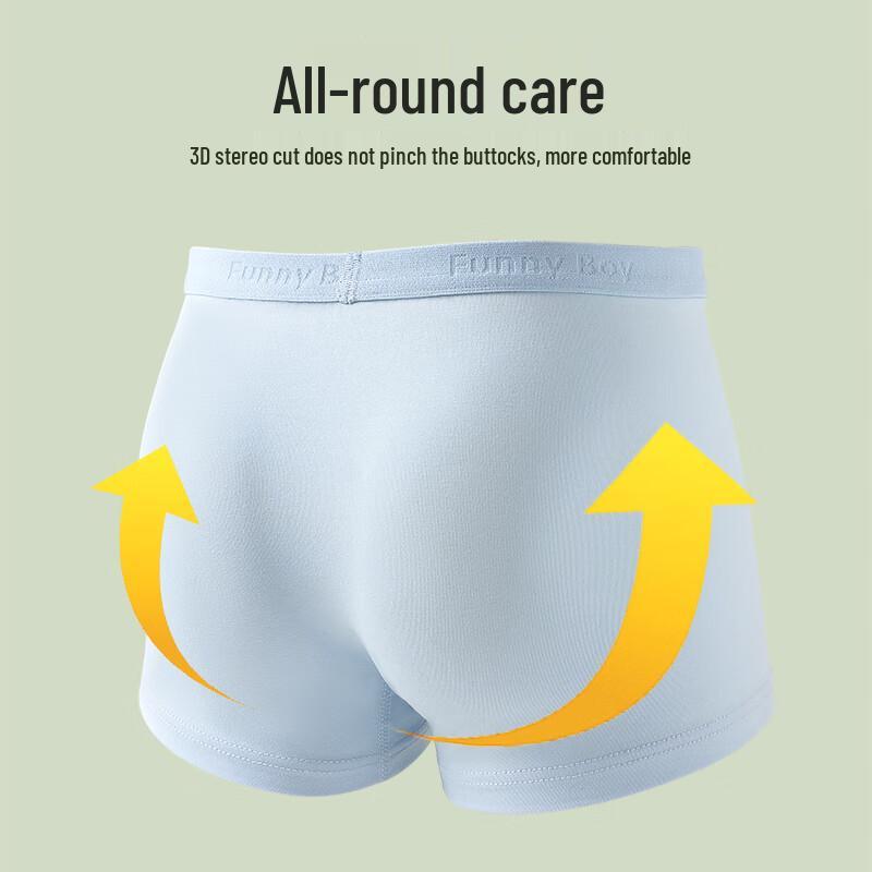 Mao Ren Boys' Cotton Boxer Briefs