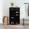 VidaXL Shoe Cabinet Black 60x35x105 Cm Engineered Wood 829581