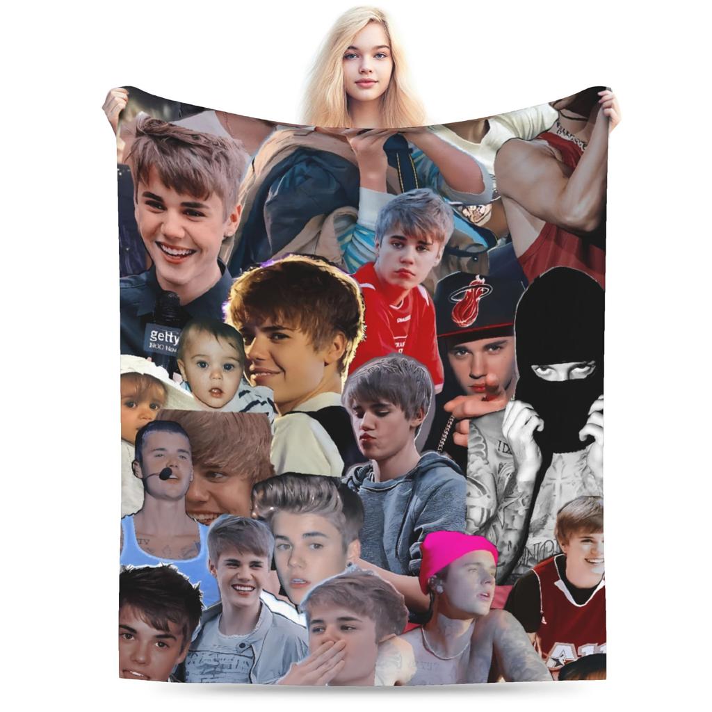 Популярный певец JBiebs Плед Качество Супер Теплый Плед для дивана Зима Мальчик Девочка Диван Кресло Диван-кровать Модный Покрывало