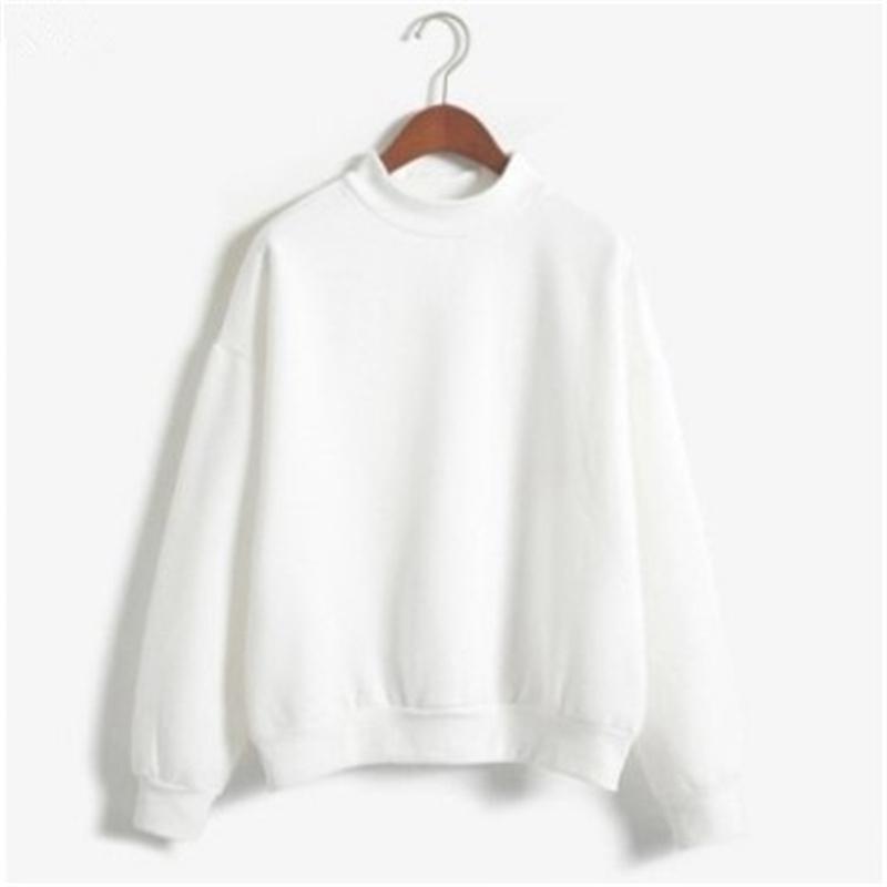 With Fur Sweater Solid Color Small High Collar Women's Loose Autumn and Winter Thickened Student Coat Baseball Uniform