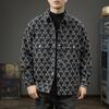 American High Street Retro Jacquard Tooling Jacket Мужская свободная модная брендовая повседневная куртка с лацканами
