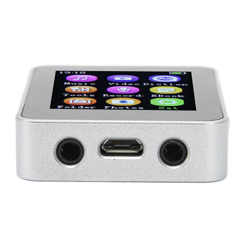 T7 MP4-плеер 1,8-дюймовый большой экран музыкальный плеер с FM-радио, функцией записи для ходьбы, бега, серебристый, 4 ГБ