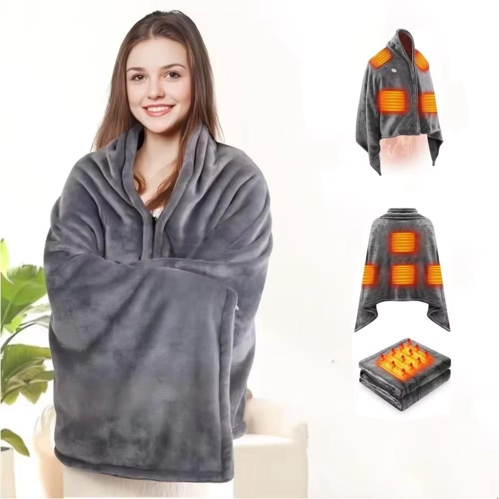 3 Heated Level Heating Blanket Coral Velvet Electric Blanket Heated Pad USB Heating Shawl  Travel