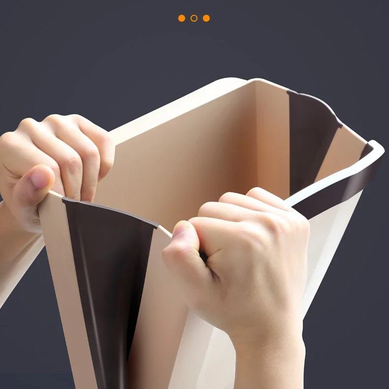 Folding Trash Can For Kitchen And Car Wall Mounted Waste Bin Kitchen Cabinet Door Hanging Trash Bin