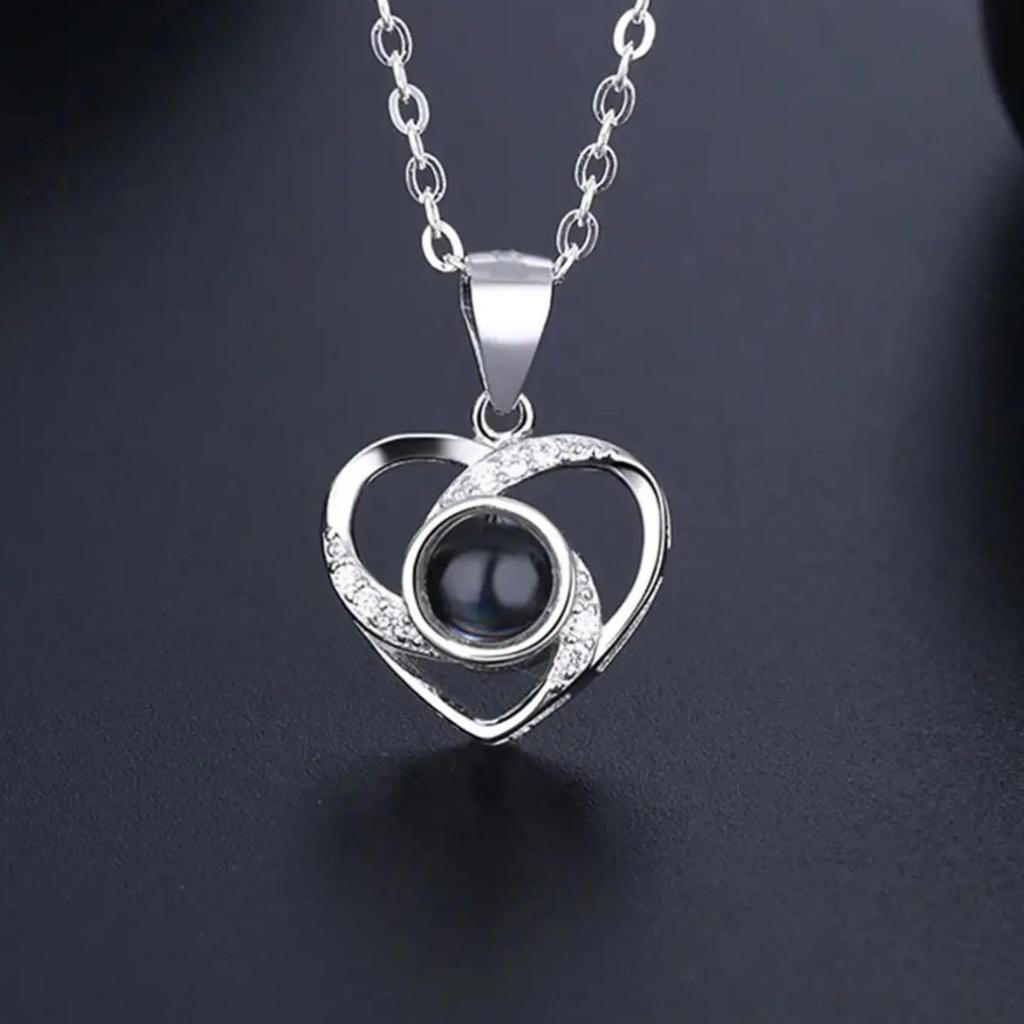 100 языков Я люблю тебя проекционное ожерелье высокое чувство моды элегантная ключичная цепочка