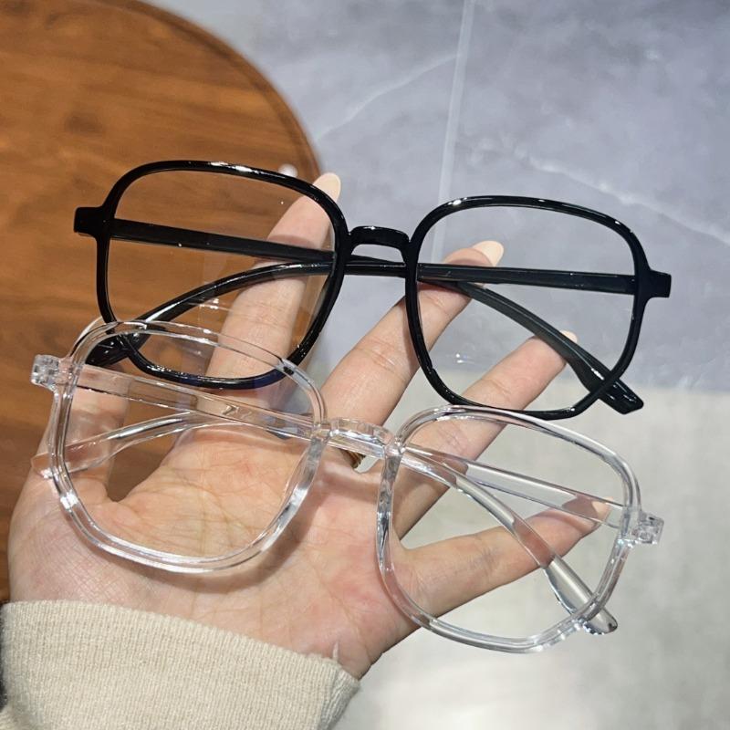 2 Pieces Korean Big Square Anti Radiation/blue Light Glasses for Men Women Computer Eyewear
